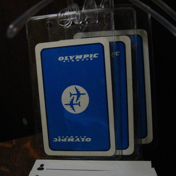 Olympic Airways Vintage Playing Card Luggage Tags (3) - Picture 2 of 4